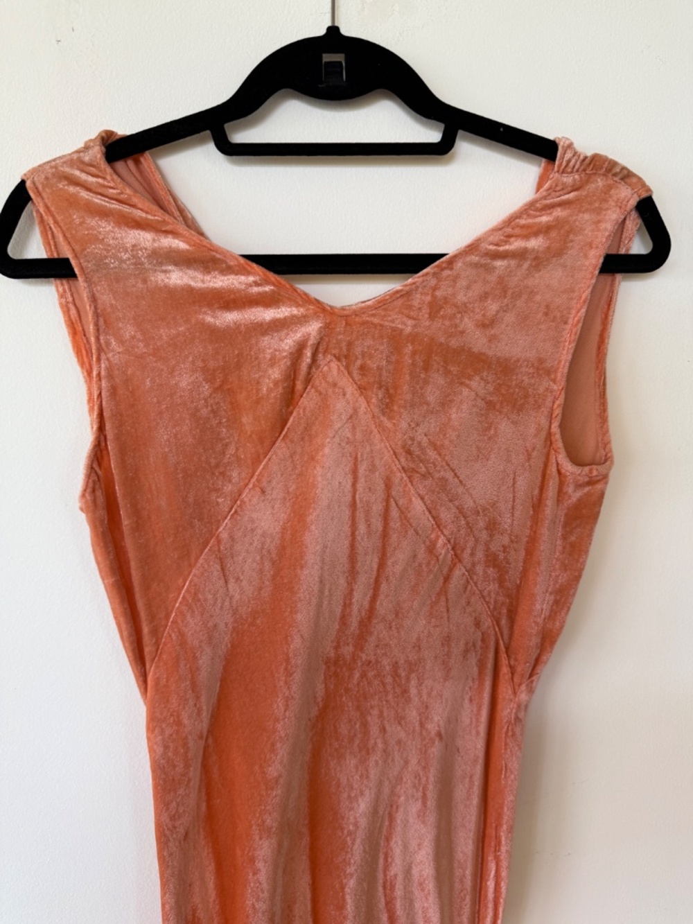 1930's Velvet Bias Cut Dress - Picture 6 of 10
